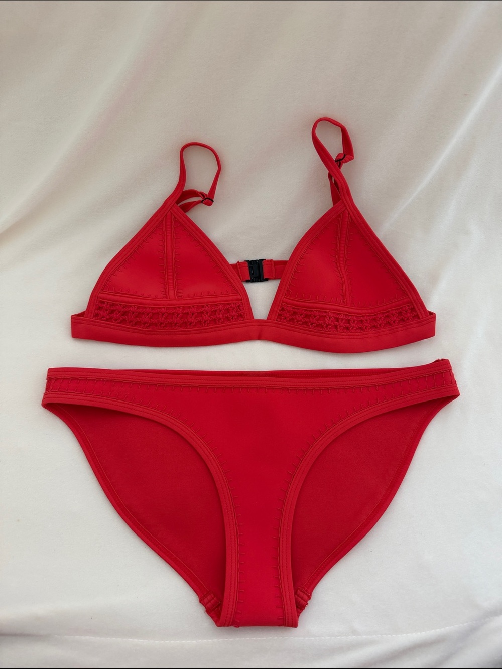 triangl swimwear Red Triangle Bikini Set